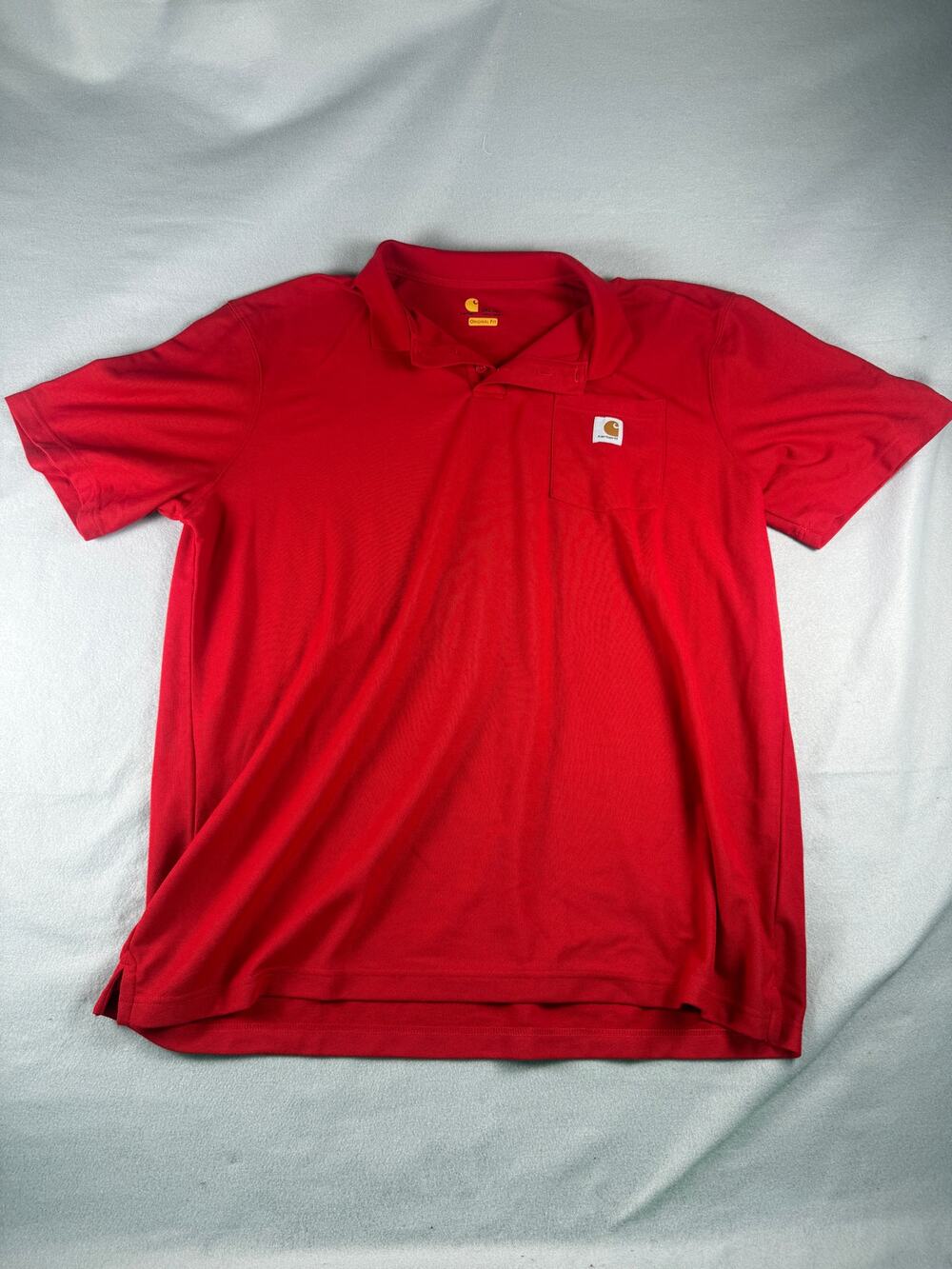 Carhartt Polo Shirt Mens 2XLT Red Short Sleeve Original Fit Pique Pocket Casual